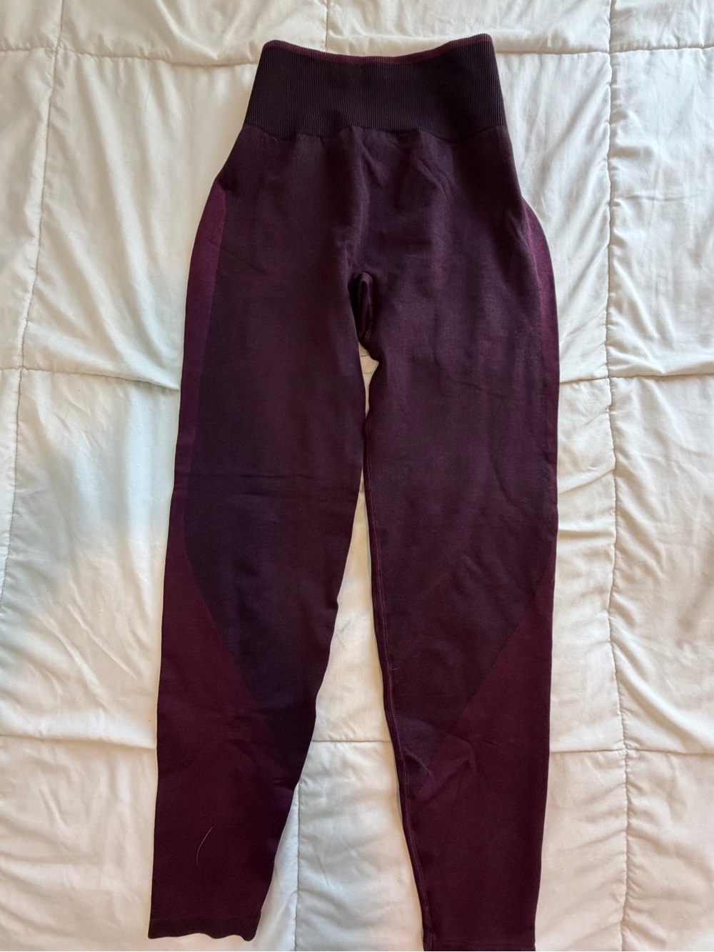 Kids Seamless High-Waist Leggings - Deep Burgundy